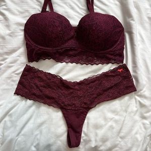 Victoria secret bralette and thong